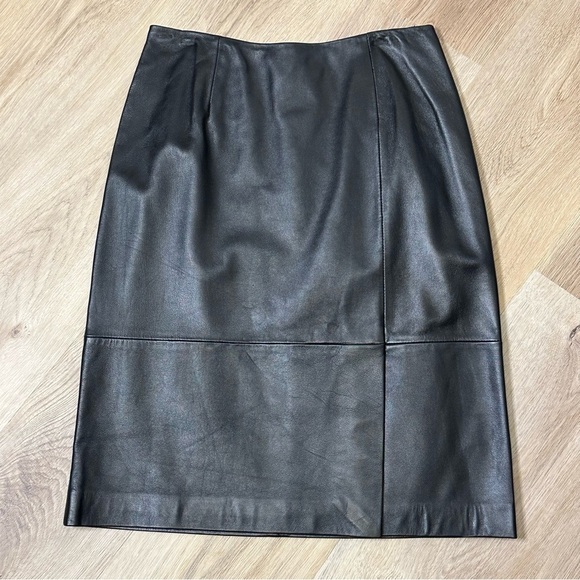 Mixit Black Leather Pencil Skirt size 4P - Picture 1 of 6